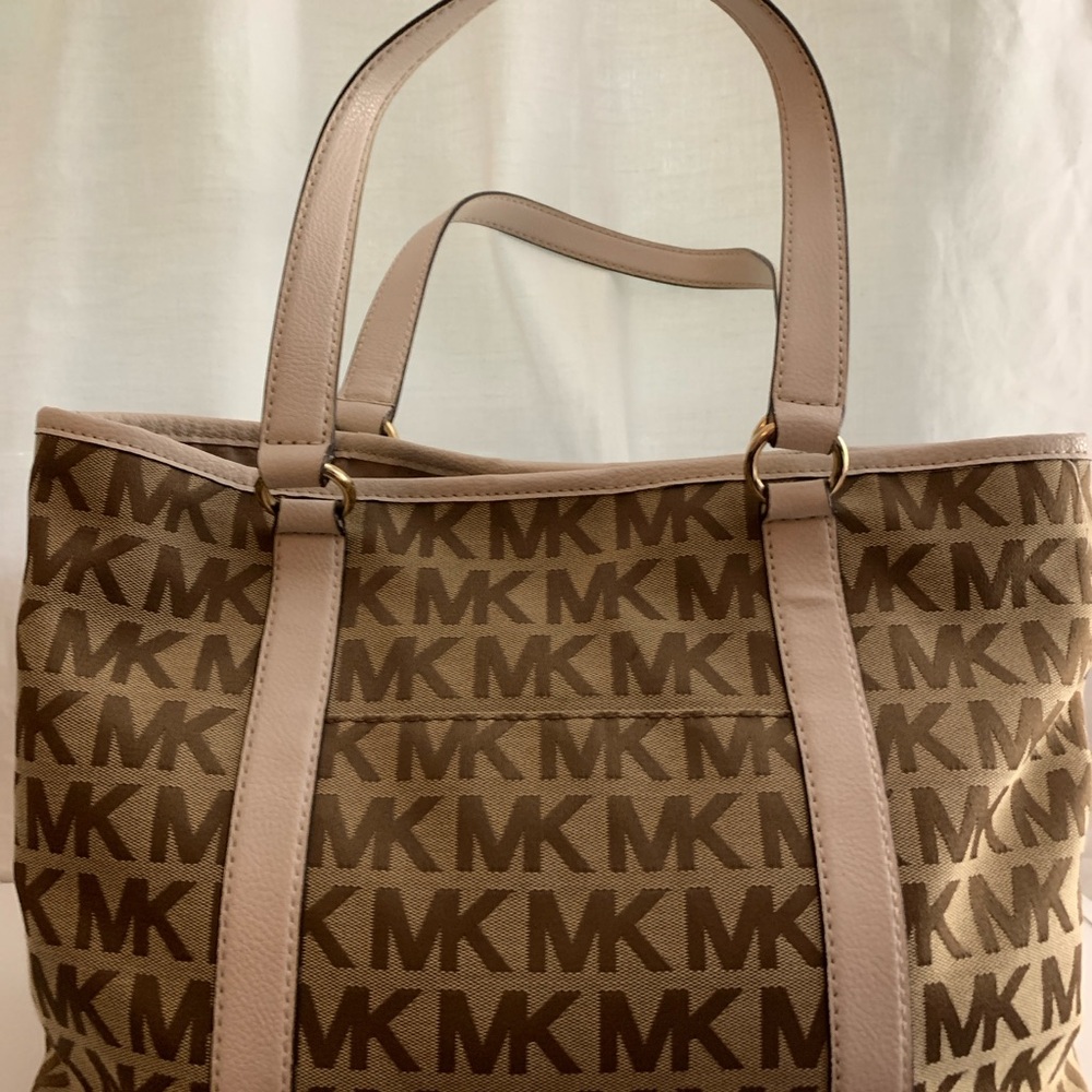 Michael Kors Brown and Tan Signature Tote